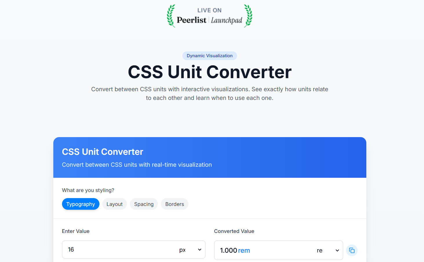 CSS Unit Converter